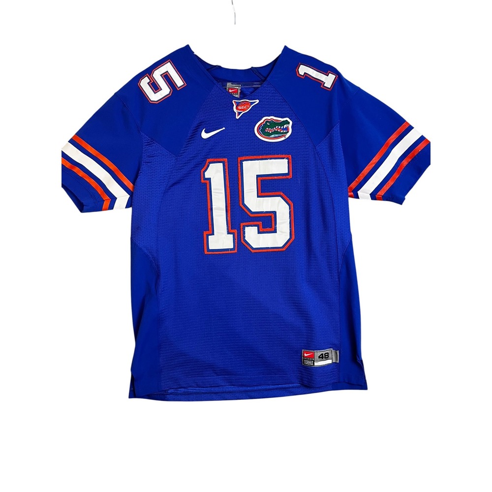 Nike Team Florida Gators Tim Tebow 15 Football Jersey Blue Size 48 XL Authentic